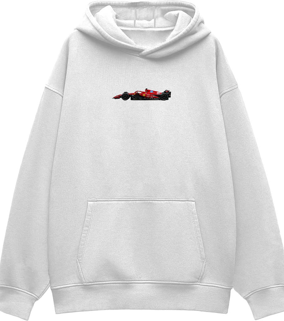 Unisex Oversized F1 Race Car Graphic Hoodie - Motorsport Inspired Hoodie
