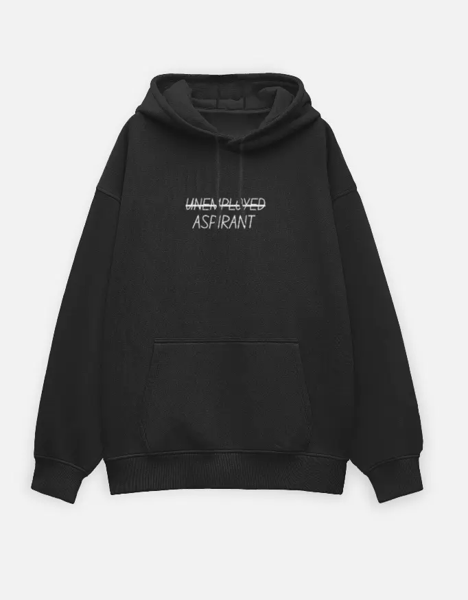 aspirant special oversize hoodie- wear your humor too 