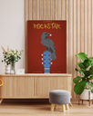 Rockstar Movie Minimalist Canvas Art in Wooden Frame | Modern Hindi Cinema Wall Decor