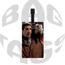Friends Ross Geller and Marcel the Monkey Iconic Duo Luggage Tag