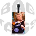 Preganent pheobe plate on belly Funny Friends-Inspired Luggage Tag |  | Quirky Travel Accessory for Fans