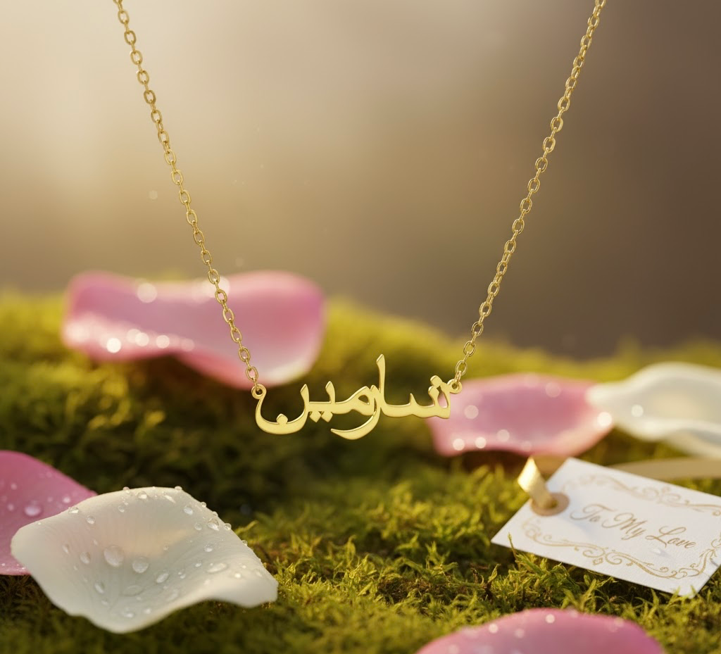 Luxury Custom Arabic Name Necklace - Romantic Gift for Loved Ones