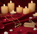 Luxury Heart Arrow Custom Name Necklace in Gold | Romantic Personalised Pendant for Her