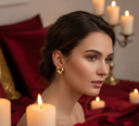 Luxury Gold Jewellery Combo Set for Women | Elegant Bow Earring, Evil Eye Necklace & Modern Sculptural Earrings Collection