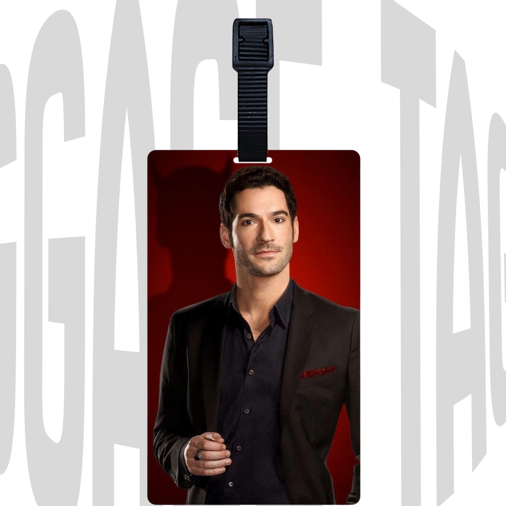 Lucifer-Inspired Acrylic Luggage Tag – Cool & Minimal Design | Great Travel Gift for Him or Her