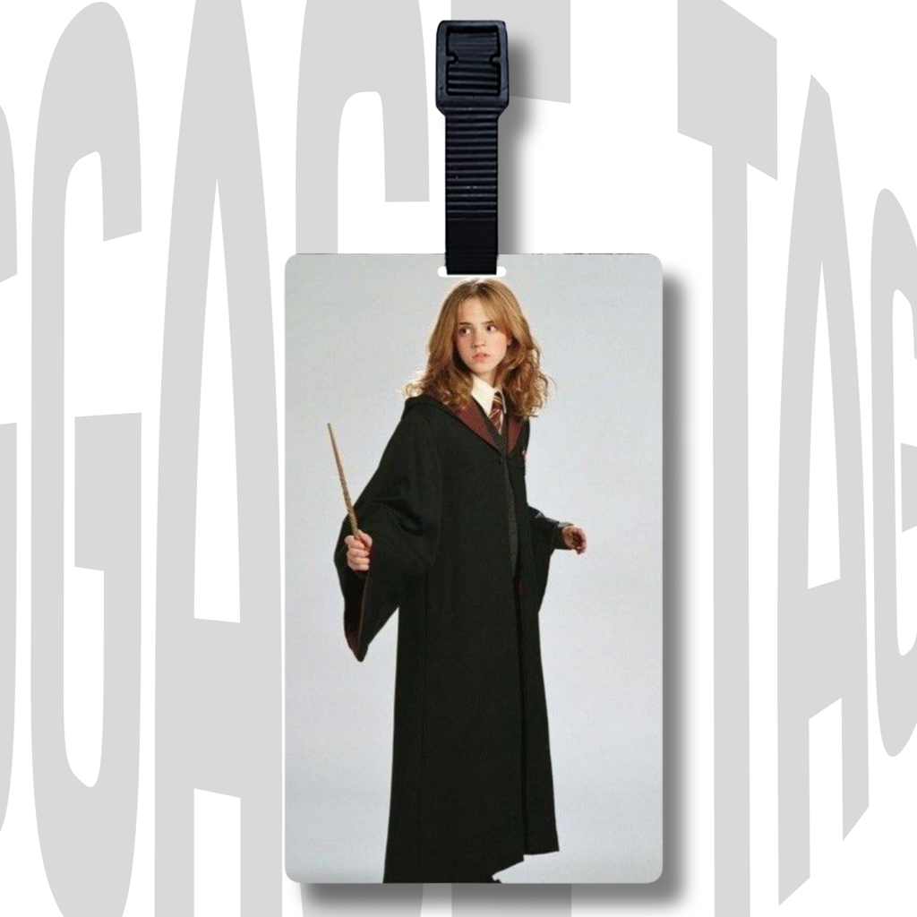 Hermione-Inspired Acrylic Luggage Tag – Magical Design | Great Travel Gift Idea for Her or Potter Fans