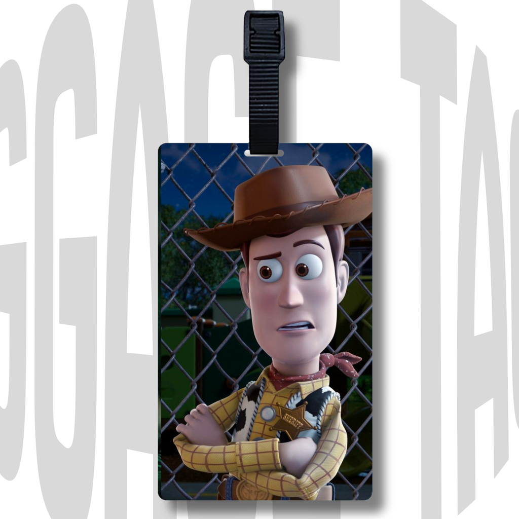 Woody Toy Story Acrylic Luggage Tag | Fun Pixar Travel Gift Idea for Kids, Teens & Disney Fans
