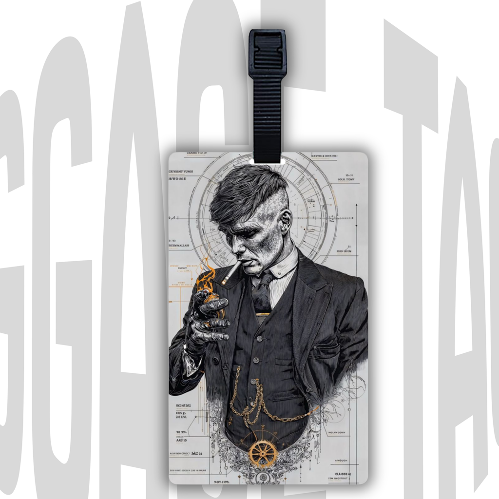 Thomas Shelby Acrylic Luggage Tag | Premium Peaky Blinders Travel Accessory & Gift for Fans