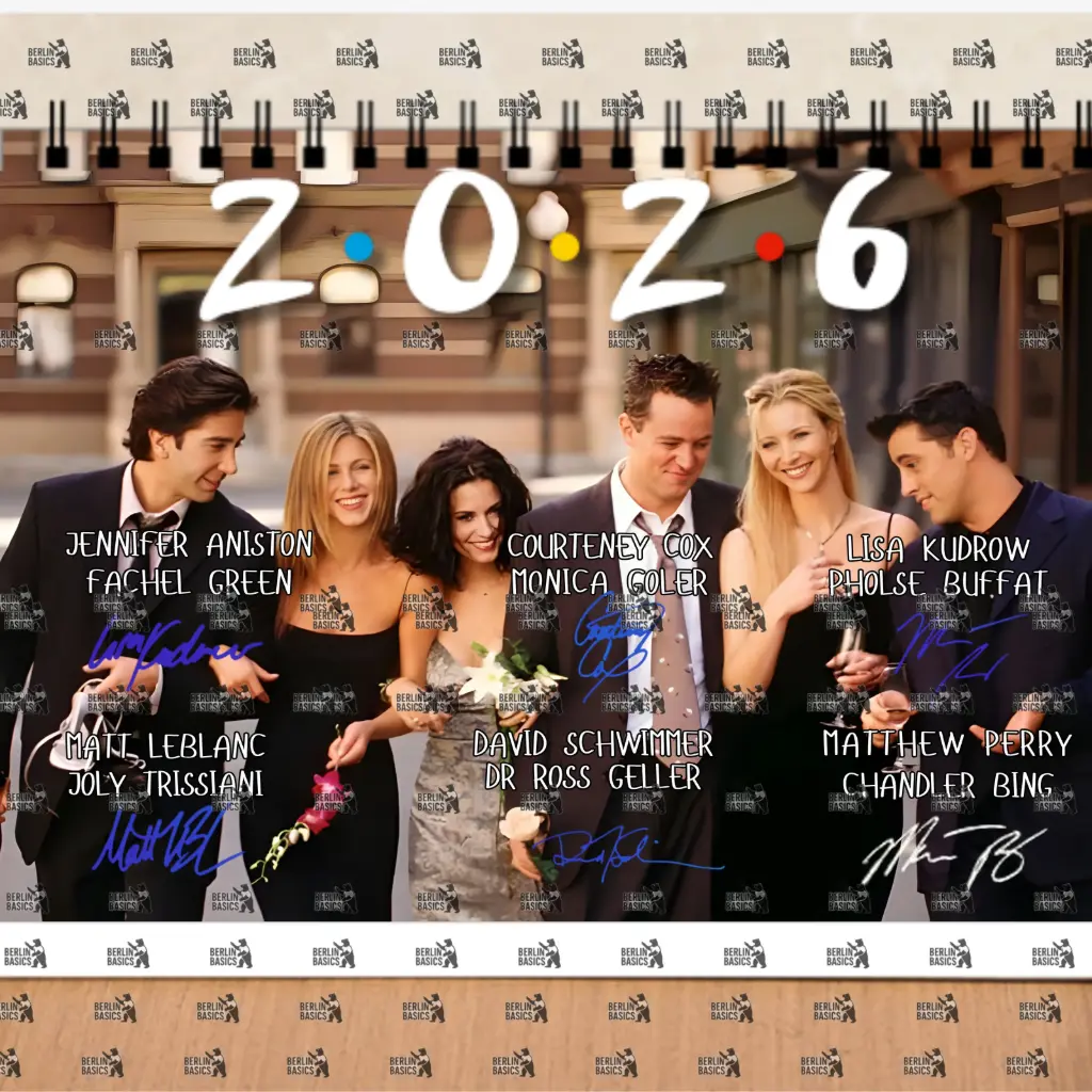 Friends theme calendar 2026 - signed cover with valuable scenes form the Friends show - limited edition
