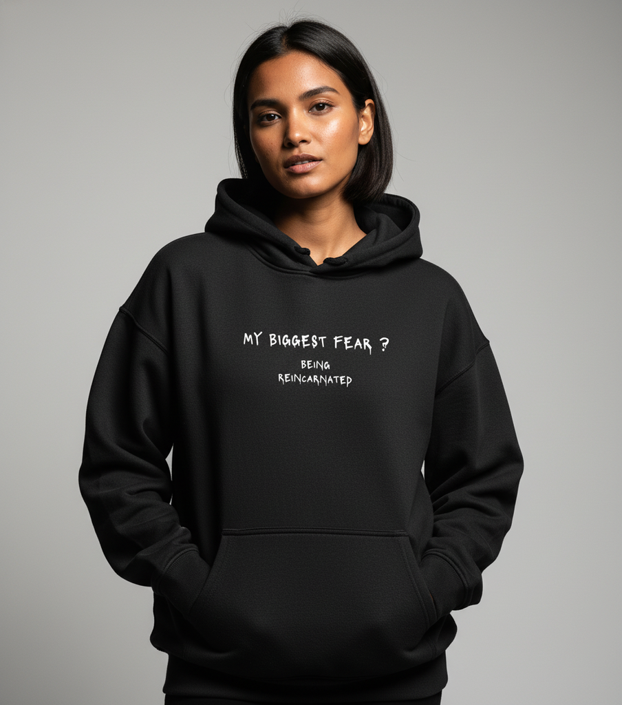 "Reincarnated Fear" Unisex Oversize Graphic Hoodie