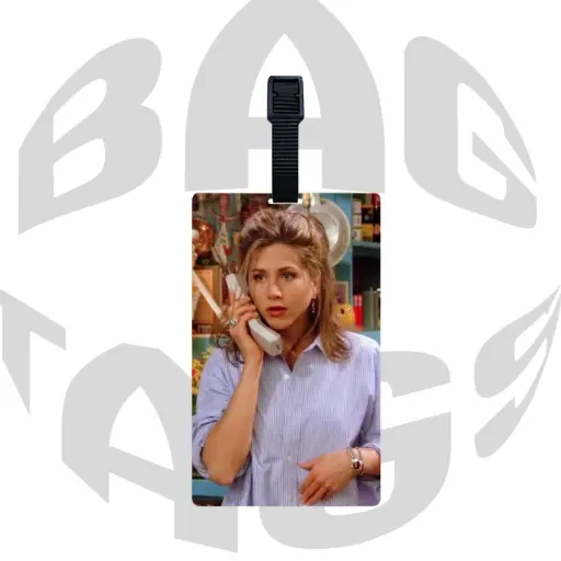 Friends Rachel Green Iconic Phone Call Scene 90s Fashion Luggage Tag