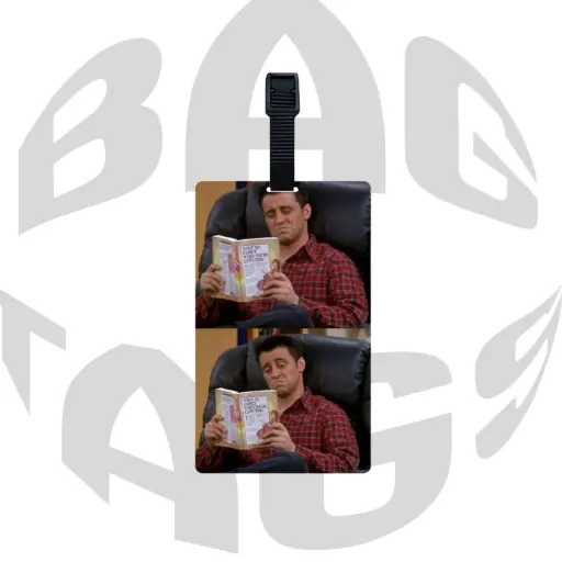Friends Joey Tribbiani Reading What To Expect Funny Confusion Luggage Tag
