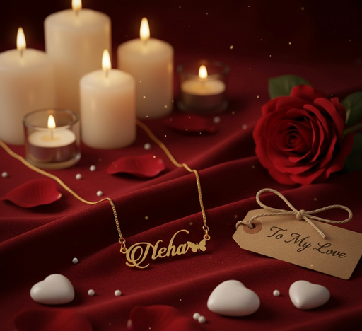 Luxury Custom Butterfly Gold Name Necklace | Personalised Elegant Jewellery Gift for Her