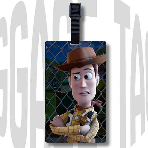 Woody Toy Story Acrylic Luggage Tag | Fun Pixar Travel Gift Idea for Kids, Teens & Disney Fans